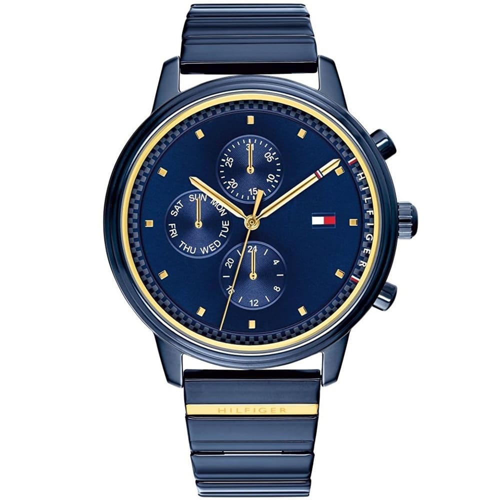 Tommy Hilfiger Blake 1781893 38mm Women's Multi-Function Watch – Navy Blue & Navy Blue Stainless Steel Bracelet