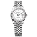 Rolex Datejust 31mm Women’s Master Quality Watch – White Roman Numeral Dial, Stainless Steel Jubilee Bracelet & Stainless Steel Fluted Bezel