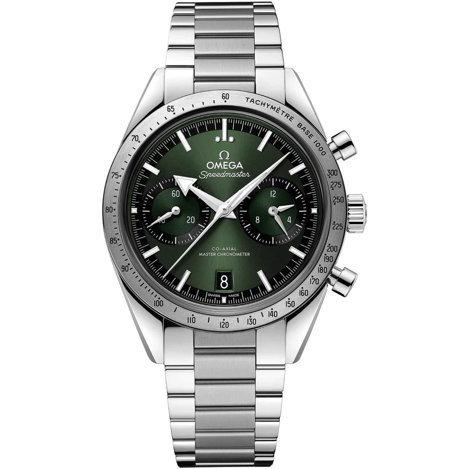 Omega Speedmaster ’57 43mm Master Quality Chronograph – Green Dial & Stainless Steel Bracelet