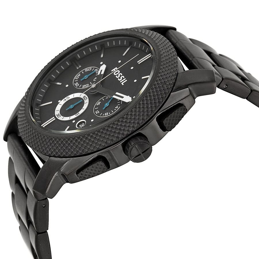 Fossil Machine FS4552 45mm Men’s Chronograph Watch – Black Dial & Black Stainless Steel Bracelet