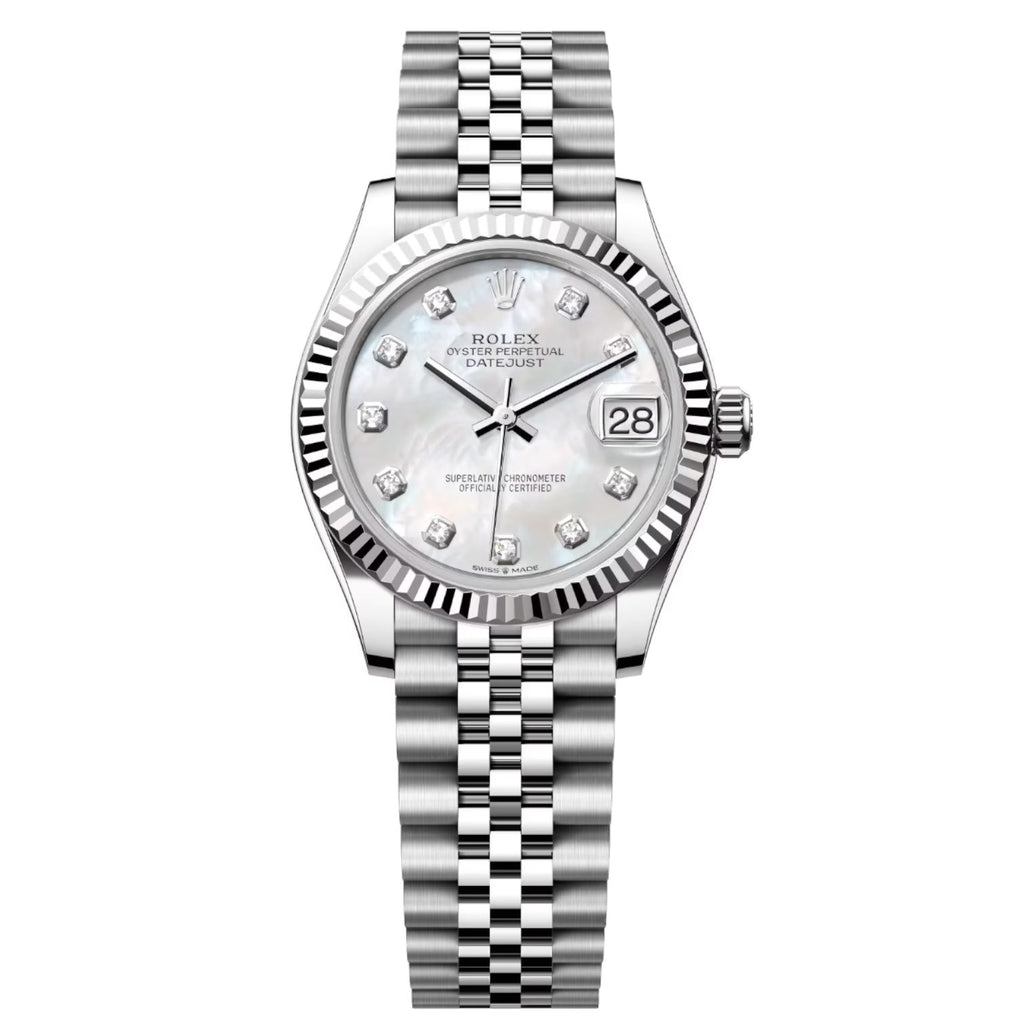 Rolex Datejust 31mm Women’s Master Quality Watch – Silver Dial, Stainless Steel Jubilee Bracelet & Stainless Steel Fluted Bezel