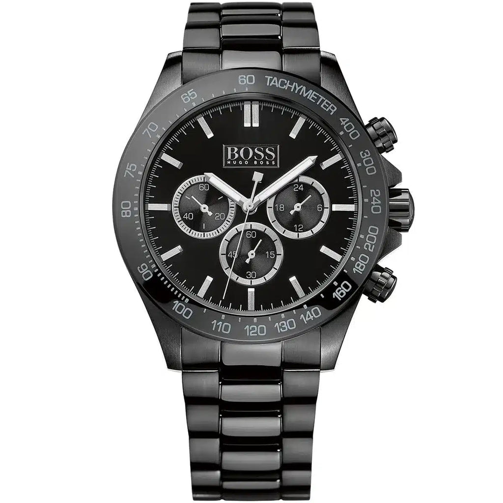 Hugo Boss Ikon 1512961 44mm Men’s Chronograph Watch – Black Dial & Stainless Steel Bracelet