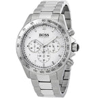 Hugo Boss Ikon 1512962 44mm Men’s Chronograph Watch – Silver Dial & Silver-tone Stainless Steel Link Bracelet