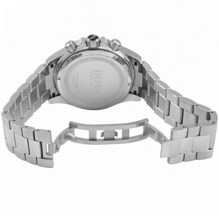 Hugo Boss Ikon 1512962 44mm Men’s Chronograph Watch – Silver Dial & Silver-tone Stainless Steel Link Bracelet