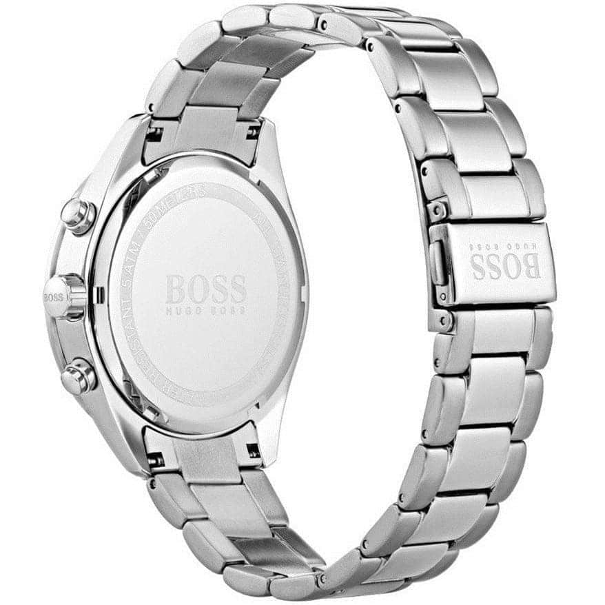 Hugo Boss Ikon 1512962 44mm Men’s Chronograph Watch – Silver Dial & Silver-tone Stainless Steel Link Bracelet