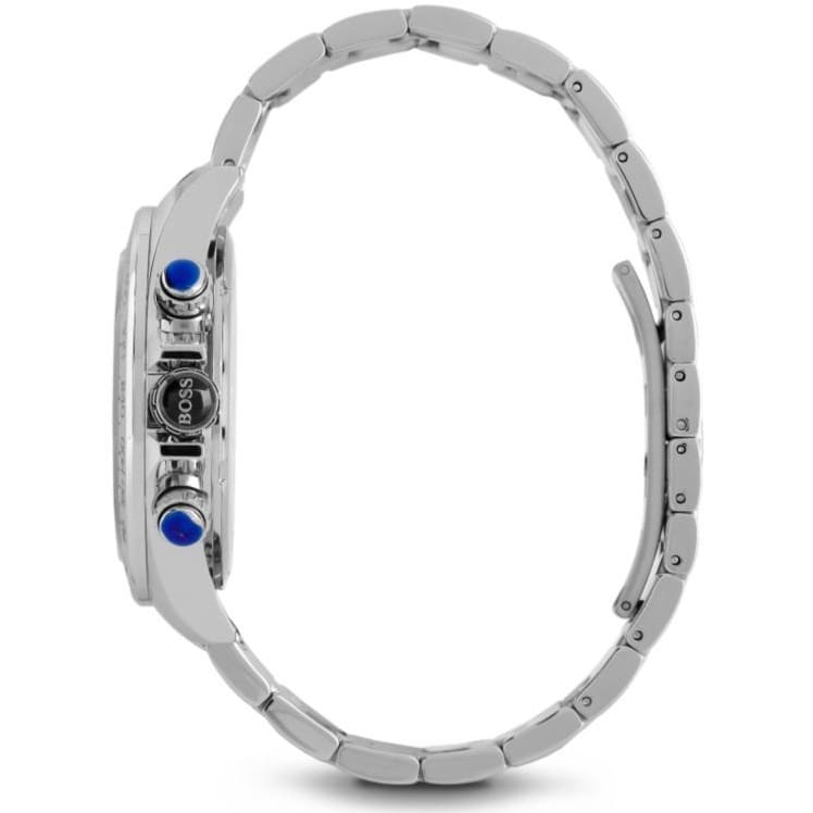 Hugo Boss Ikon 1512962 44mm Men’s Chronograph Watch – Silver Dial & Silver-tone Stainless Steel Link Bracelet