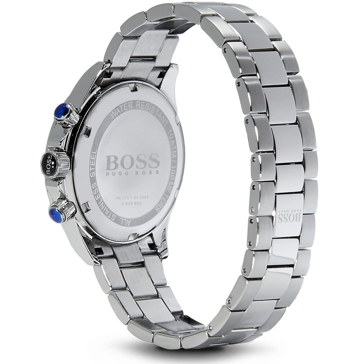 Hugo Boss Ikon 1512963 44mm Men’s Chronograph Watch – Blue Dial & Silver-tone Stainless Steel Link Bracelet