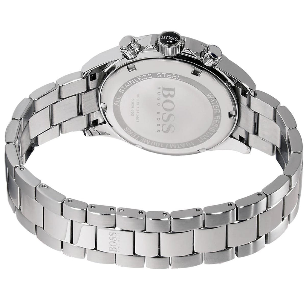 Hugo Boss Ikon 1512963 44mm Men’s Chronograph Watch – Blue Dial & Silver-tone Stainless Steel Link Bracelet