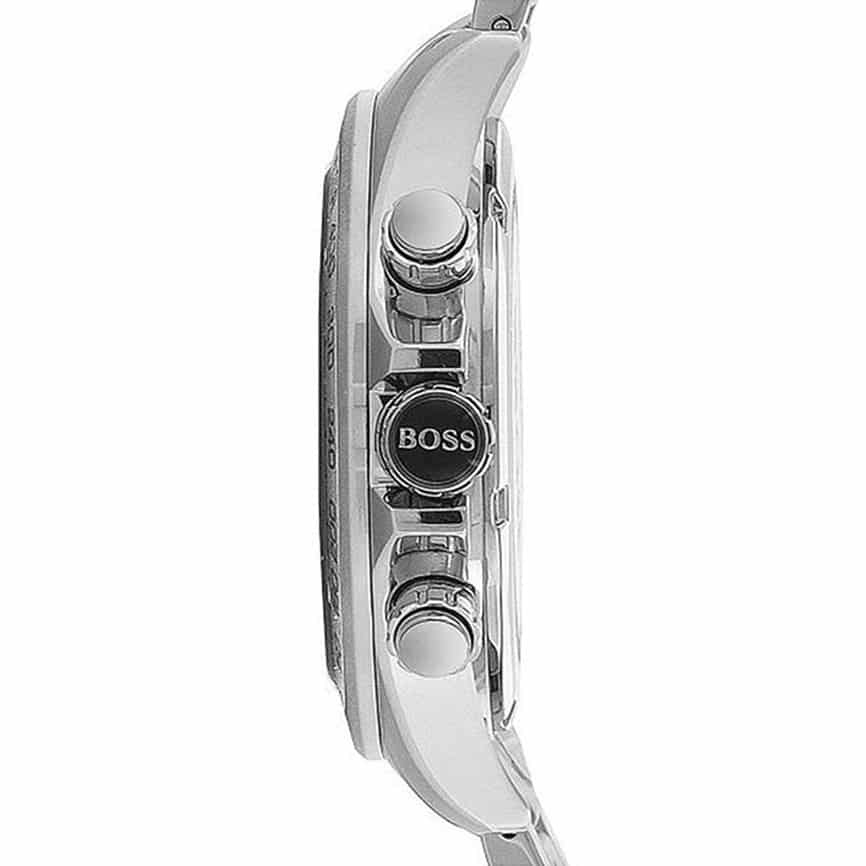 Hugo Boss Ikon 1512963 44mm Men’s Chronograph Watch – Blue Dial & Silver-tone Stainless Steel Link Bracelet