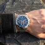 Hugo Boss Ikon 1512963 44mm Men’s Chronograph Watch – Blue Dial & Silver-tone Stainless Steel Link Bracelet