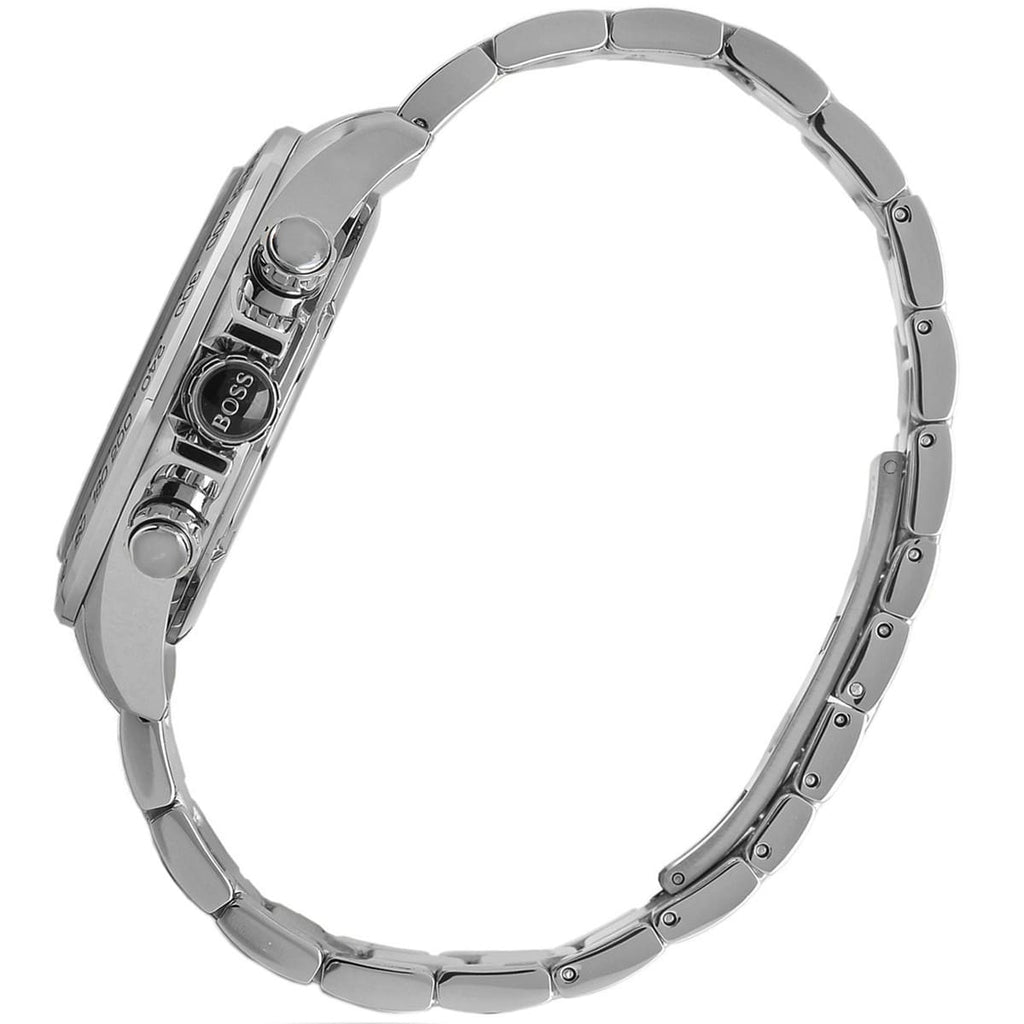 Hugo Boss Ikon 1512963 44mm Men’s Chronograph Watch – Blue Dial & Silver-tone Stainless Steel Link Bracelet