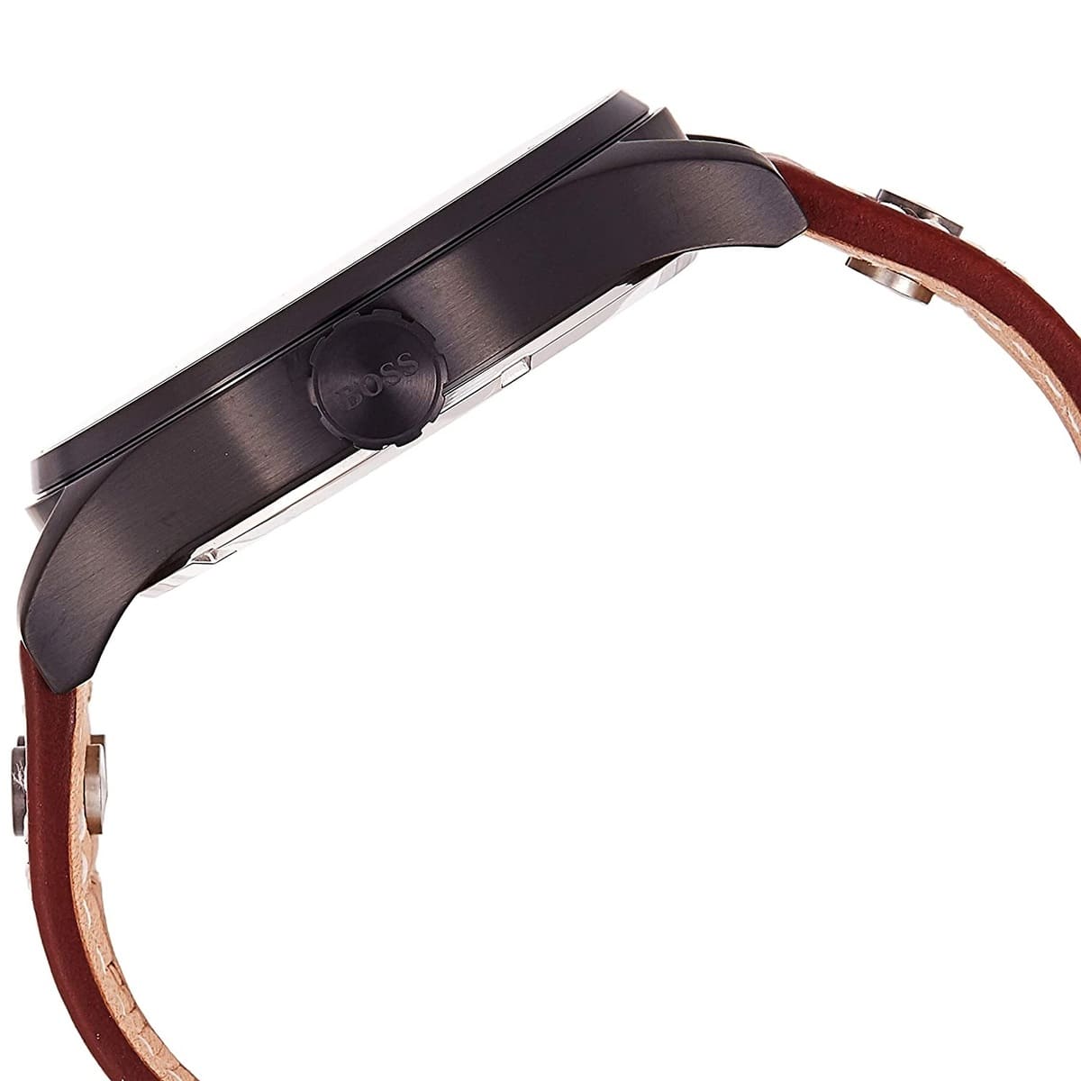 Hugo Boss Aeroliner Maxx 1513079 46mm Men’s Quartz Watch – Black Dial & Brown Genuine Leather Strap