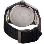 Hugo Boss Aeroliner Maxx 1513086 46mm Men’s Quartz Watch – Black Woven Dial & Textile Strap