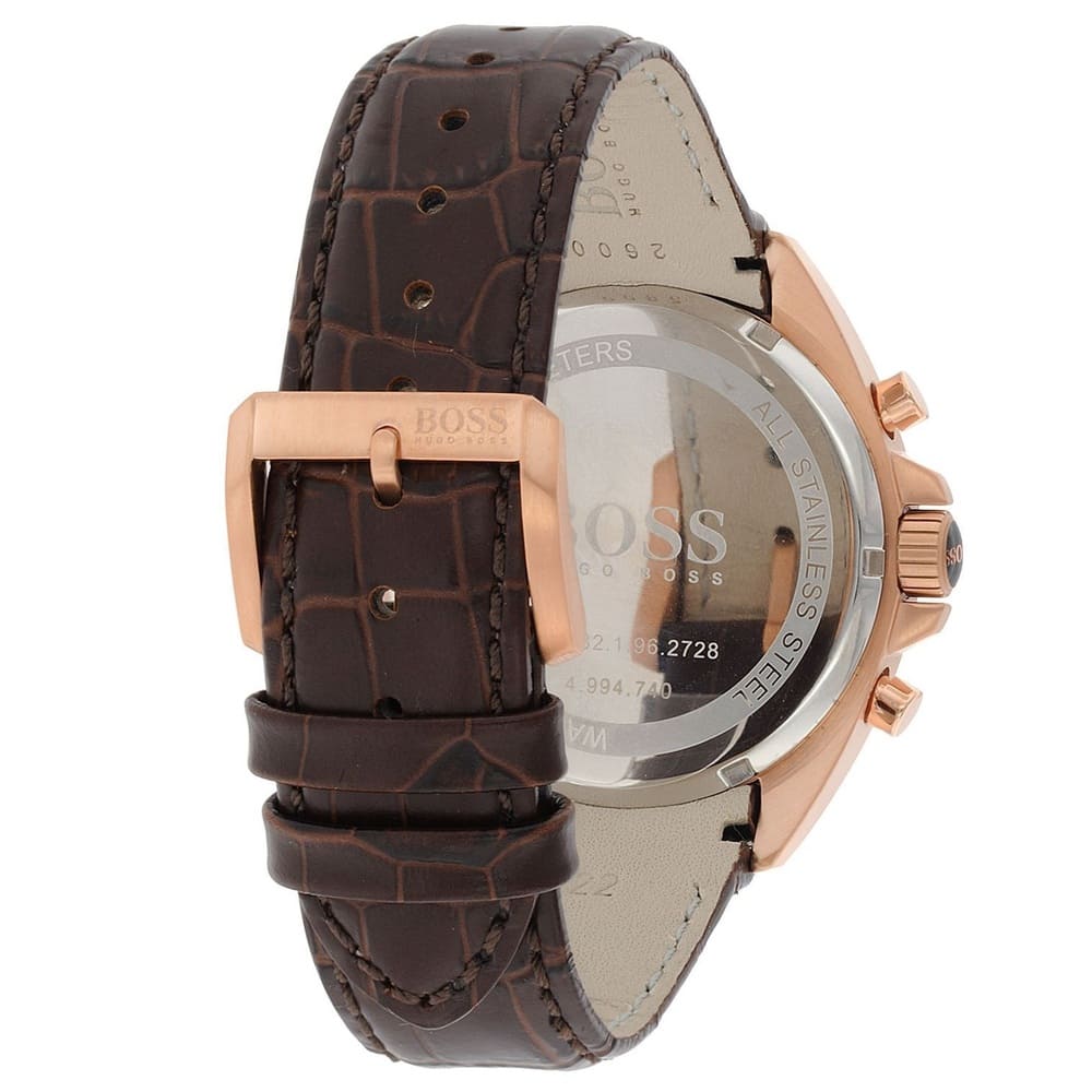 Hugo Boss Driver 1513093 44mm Men’s Chronograph Watch – Brown Dial & Brown Genuine Leather Strap