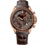 Hugo Boss Driver 1513093 44mm Men’s Chronograph Watch – Brown Dial & Brown Genuine Leather Strap