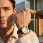 Hugo Boss Ikon 1513174 44mm Men’s Chronograph Watch – Silver Dial & Brown Leather Strap