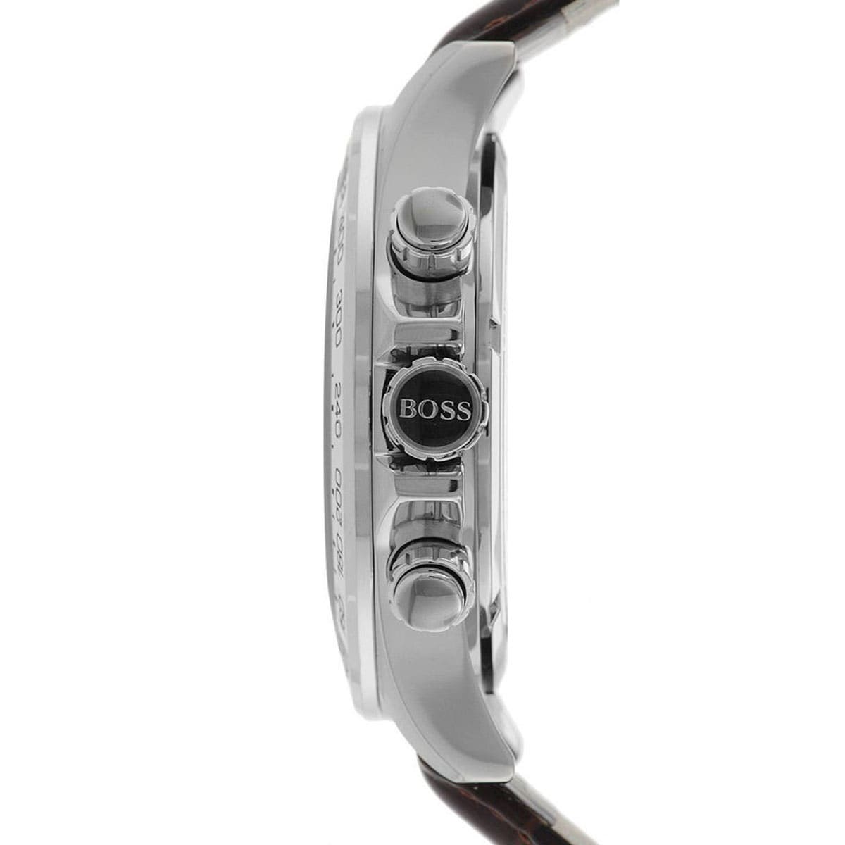 Hugo Boss Ikon 1513175 44mm Men’s Chronograph Watch – White Dial & Brown Genuine Leather Strap
