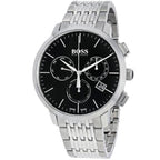 Hugo Boss Signature 1513267 44mm Men’s Quartz Watch – Black Dial & Silver-tone Stainless Steel Link Bracelet