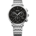 Hugo Boss Signature 1513267 44mm Men’s Quartz Watch – Black Dial & Silver-tone Stainless Steel Link Bracelet