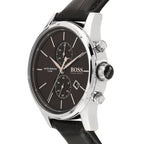 Hugo Boss Jet 1513279 41mm Men’s Chronograph Watch – Black Dial & Black Genuine Leather Strap
