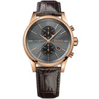 Hugo Boss Jet 1513281 41mm Men’s Chronograph Watch – Grey Dial & Genuine Leather Strap