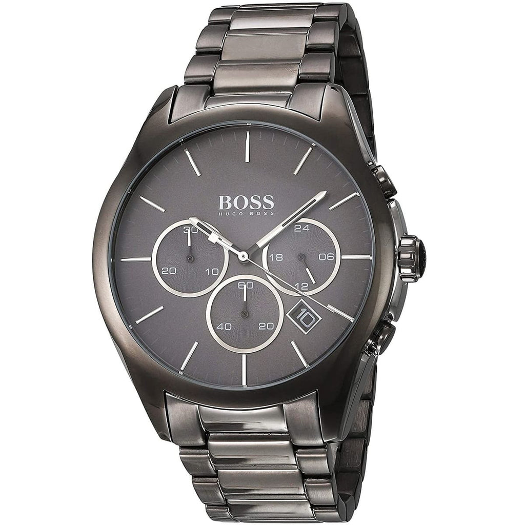 Hugo Boss Onyx 1513364 44mm Men’s Quartz Watch – Gray Dial & Gray Stainless Steel Link Bracelet