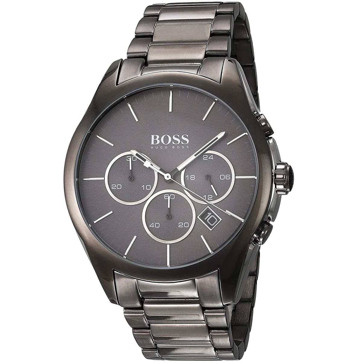 Hugo Boss Onyx 1513364 44mm Men’s Quartz Watch – Gray Dial & Gray Stainless Steel Link Bracelet