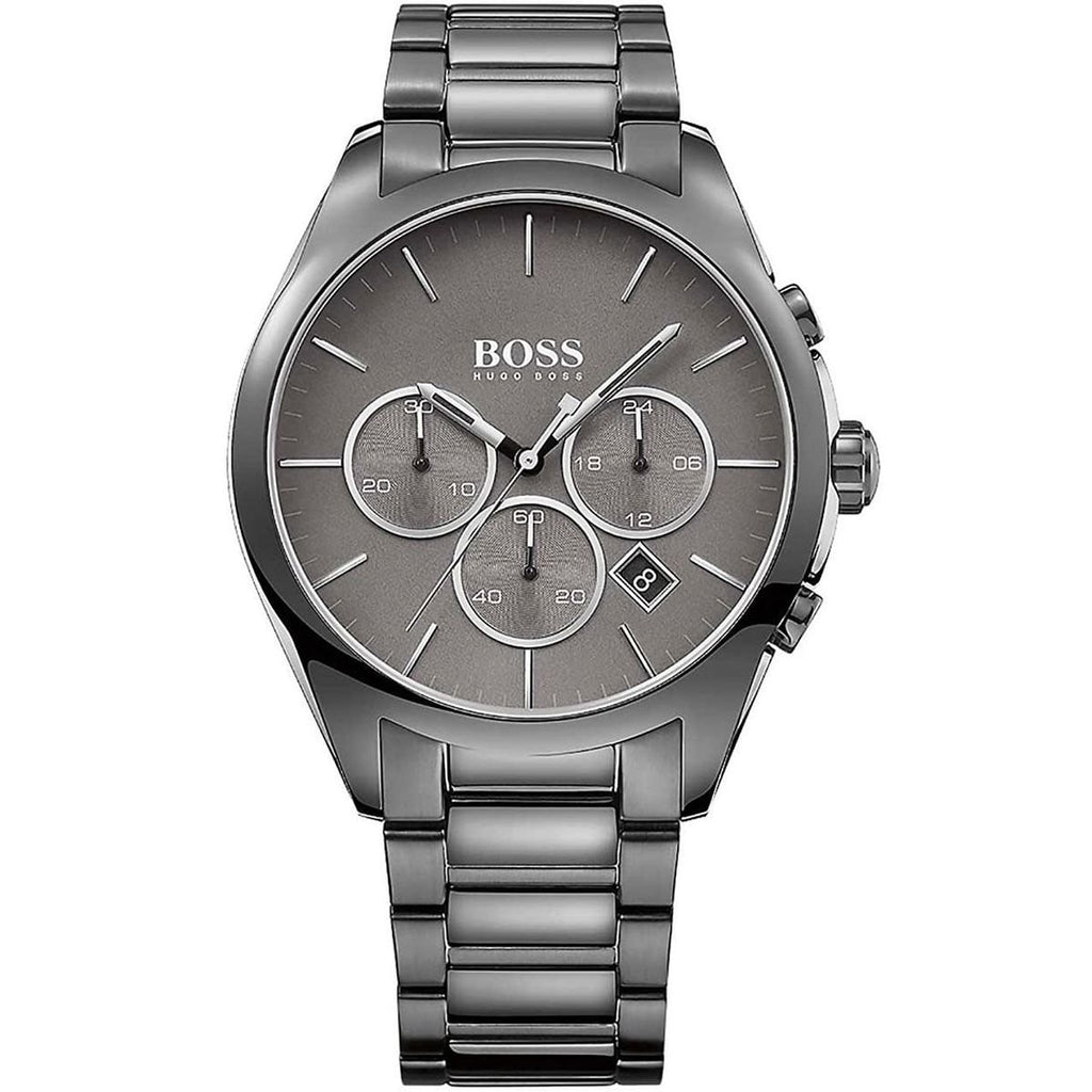 Hugo Boss Onyx 1513364 44mm Men’s Quartz Watch – Gray Dial & Gray Stainless Steel Link Bracelet