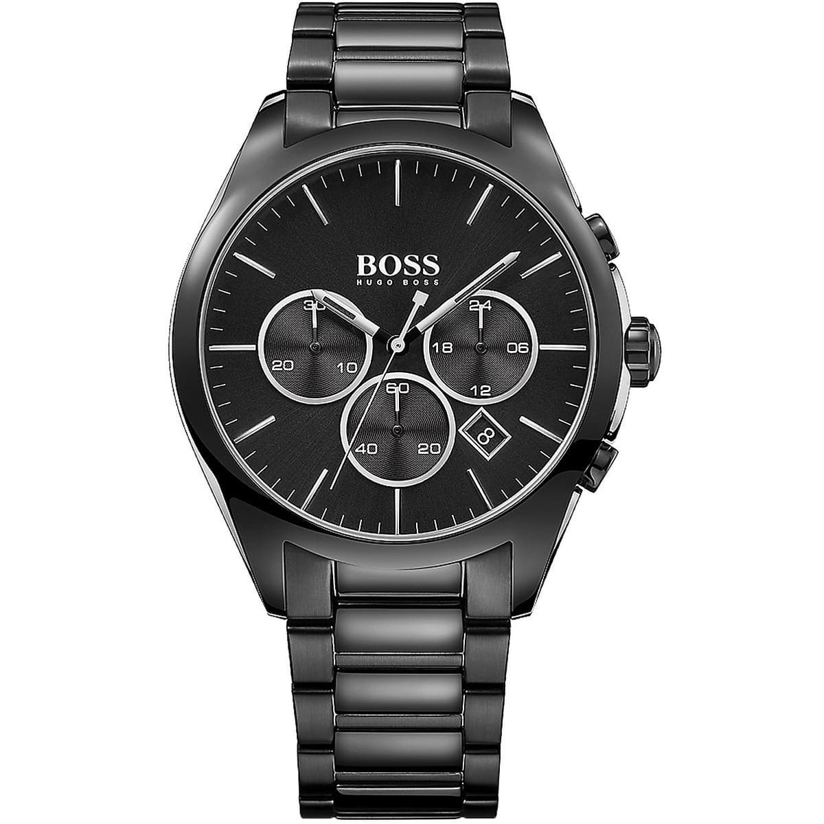 Hugo Boss Onyx 1513365 44mm Men’s Chronograph Watch – Black Dial & Stainless Steel Bracelet