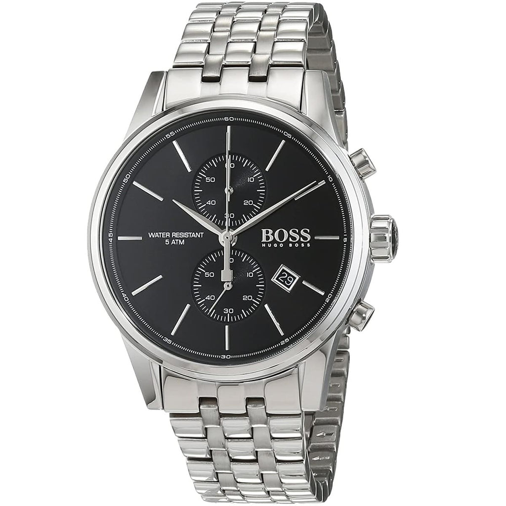 Hugo Boss Jet 1513383 41mm Men’s Chronograph Watch – Black Dial & Silver-tone Stainless Steel Link Bracelet