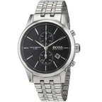 Hugo Boss Jet 1513383 41mm Men’s Chronograph Watch – Black Dial & Silver-tone Stainless Steel Link Bracelet