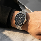 Hugo Boss Jet 1513383 41mm Men’s Chronograph Watch – Black Dial & Silver-tone Stainless Steel Link Bracelet