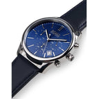 Hugo Boss Runner 1513431 44mm Men’s Chronograph Watch – Blue Dial & Blue Genuine Leather Strap