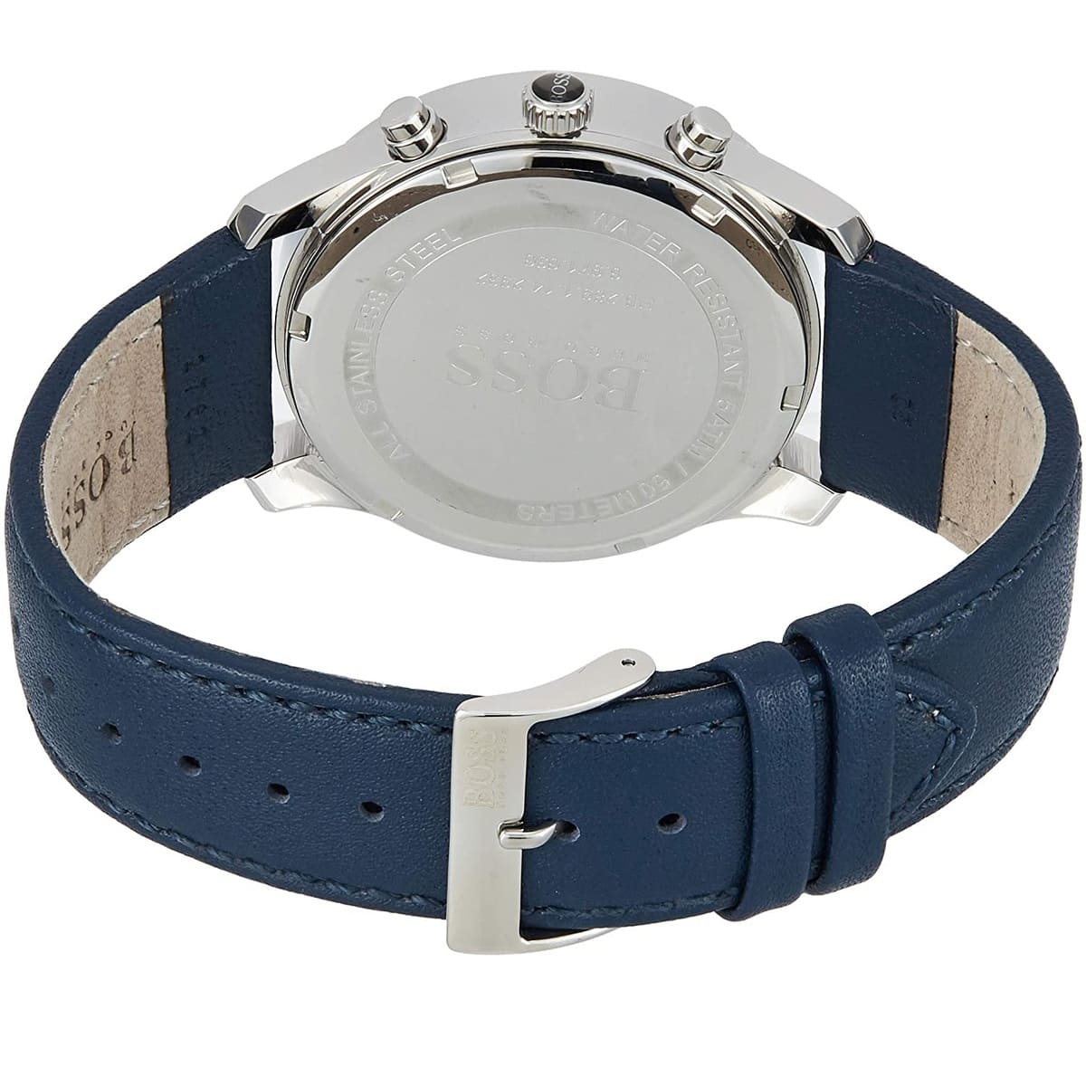 Hugo Boss Runner 1513431 44mm Men’s Chronograph Watch – Blue Dial & Blue Genuine Leather Strap