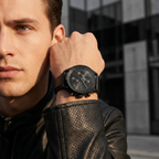 Hugo Boss Grand Prix 1513474 44mm Men’s Chronograph Watch – Black Dial & Genuine Leather Strap