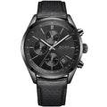 Hugo Boss Grand Prix 1513474 44mm Men’s Chronograph Watch – Black Dial & Genuine Leather Strap