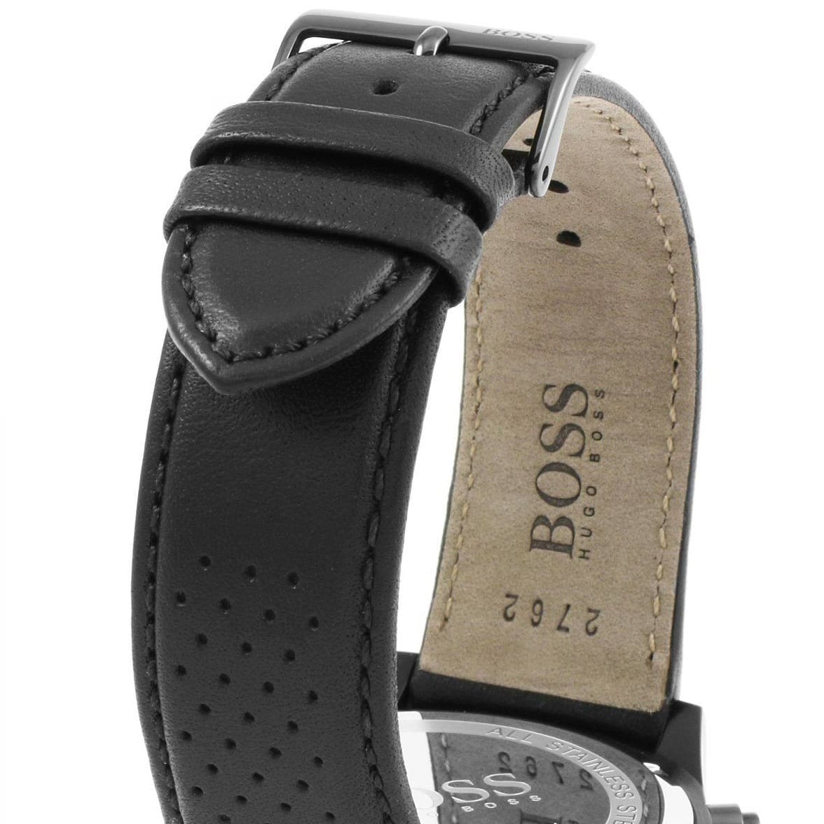 Hugo Boss Grand Prix 1513474 44mm Men’s Chronograph Watch – Black Dial & Genuine Leather Strap