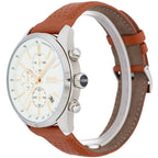 Hugo Boss Grand Prix 1513475 44mm Men’s Chronograph Watch – White Dial & Genuine Leather Strap