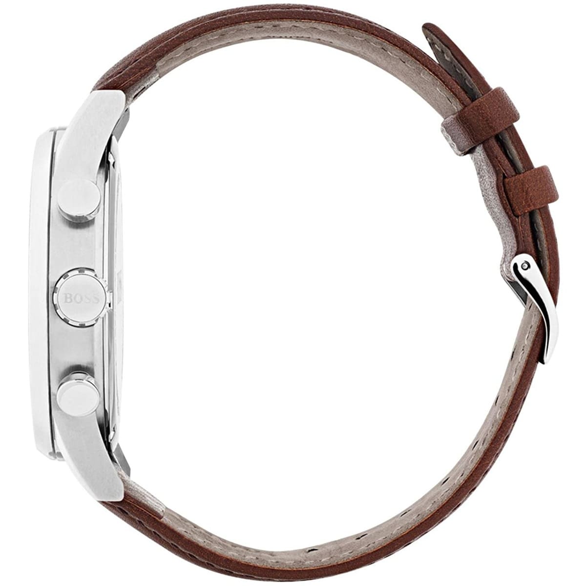 Hugo Boss Grand Prix 1513475 44mm Men’s Chronograph Watch – White Dial & Genuine Leather Strap