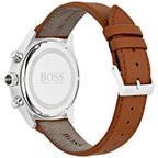 Hugo Boss Grand Prix 1513475 44mm Men’s Chronograph Watch – White Dial & Genuine Leather Strap