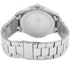 Hugo Boss Governor 1513487 44mm Men’s Quartz Watch – Blue Textured Dial & Silver-tone Stainless Steel Link Bracelet