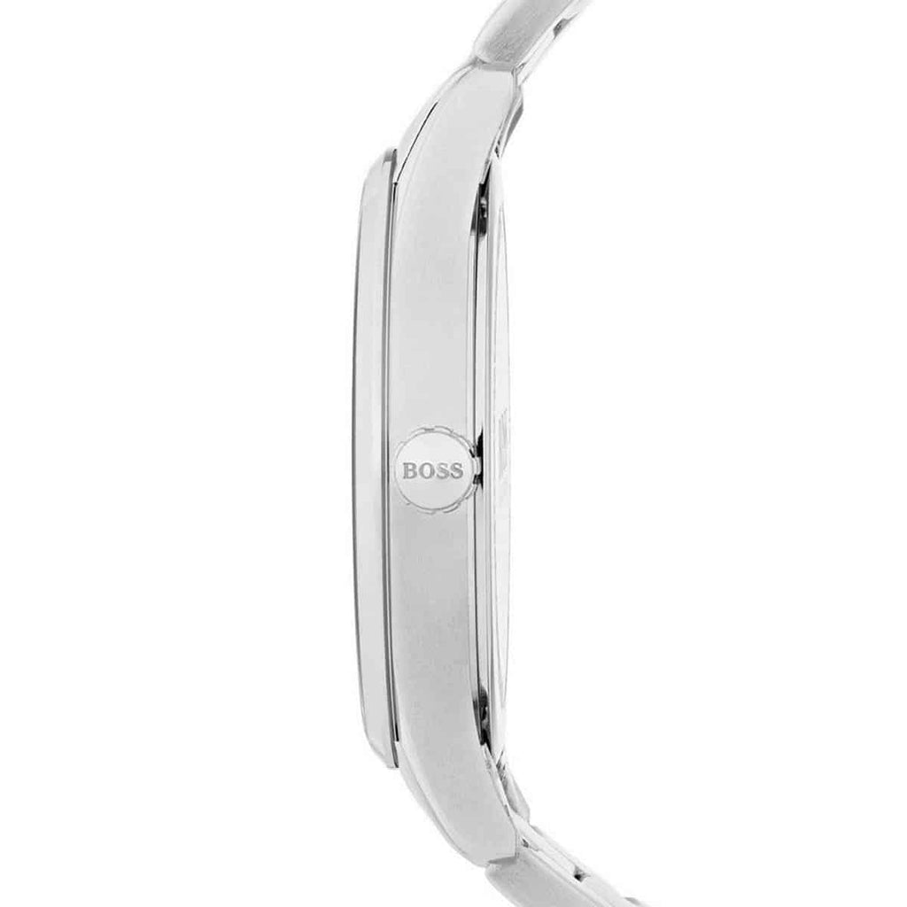 Hugo Boss Governor 1513487 44mm Men’s Quartz Watch – Blue Textured Dial & Silver-tone Stainless Steel Link Bracelet