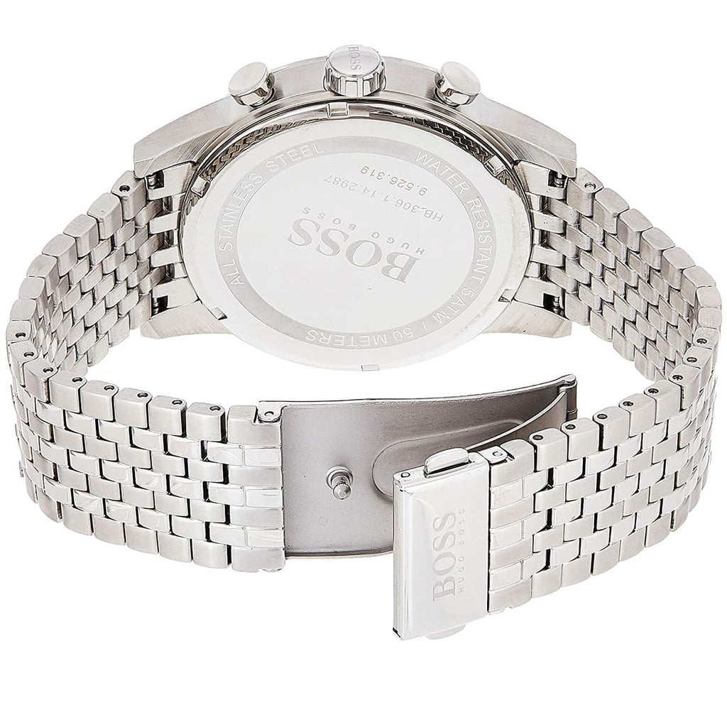 Hugo Boss Navigator 1513498 44mm Men’s Chronograph Watch – Blue Dial & Silver-tone Stainless Steel Link Bracelet