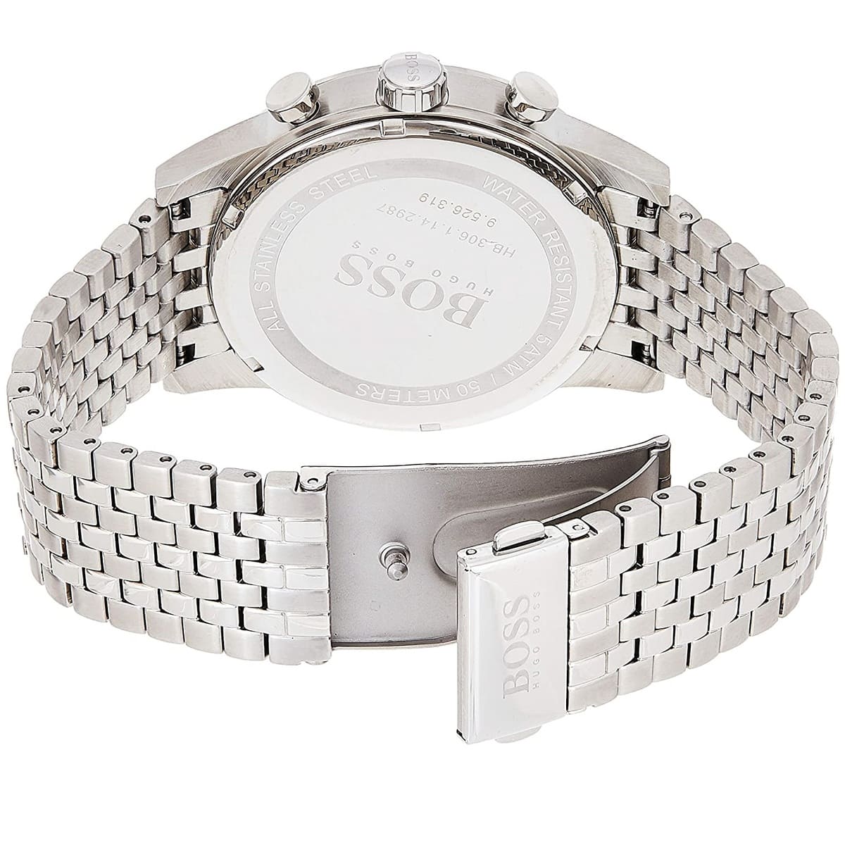 Hugo Boss Navigator 1513498 44mm Men’s Chronograph Watch – Blue Dial & Silver-tone Stainless Steel Link Bracelet