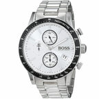 Hugo Boss Rafale 1513511 44mm Men’s Chronograph Watch – Silver Dial & Silver-tone Stainless Steel Link Bracelet