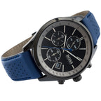 Hugo Boss Grand Prix 1513563 44mm Men’s Chronograph Watch – Black Dial & Genuine Leather Strap