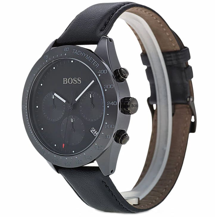 Hugo Boss Talent 1513590 42mm Men’s Chronograph Watch – Black Dial & Black Genuine Leather Strap