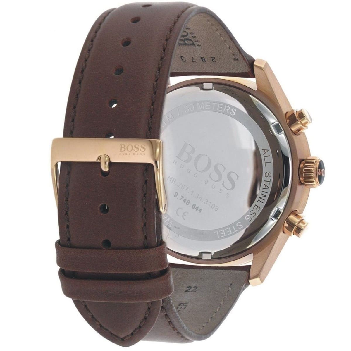 Hugo Boss Grand Prix 1513605 44mm Men’s Chronograph Watch – Brown Dial & Brown Genuine Leather Strap