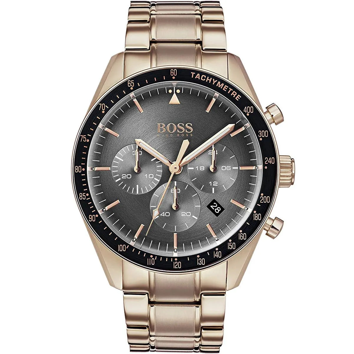 Hugo Boss Trophy 1513632 44mm Men’s Chronograph Watch – Gray Dial & Stainless Steel Bracelet