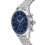 Hugo Boss Companion 1513653 43mm Men’s Chronograph Watch – Blue Dial & Silver-tone Stainless Steel Link Bracelet